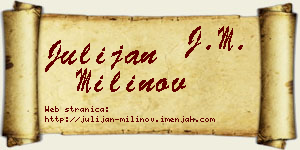 Julijan Milinov vizit kartica